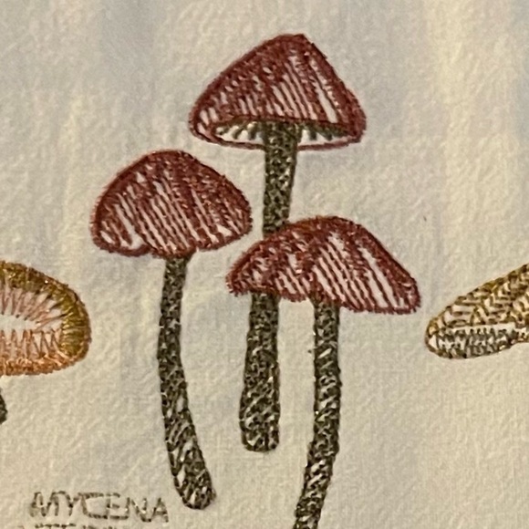 Embroidered Mushroom Classifications Towel, NWT - Picture 5 of 5